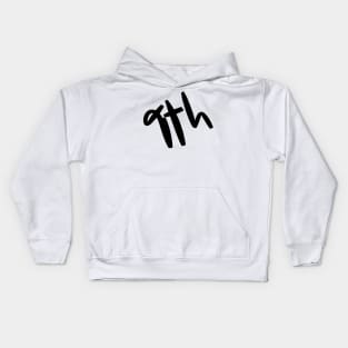 9th (number nine) Kids Hoodie